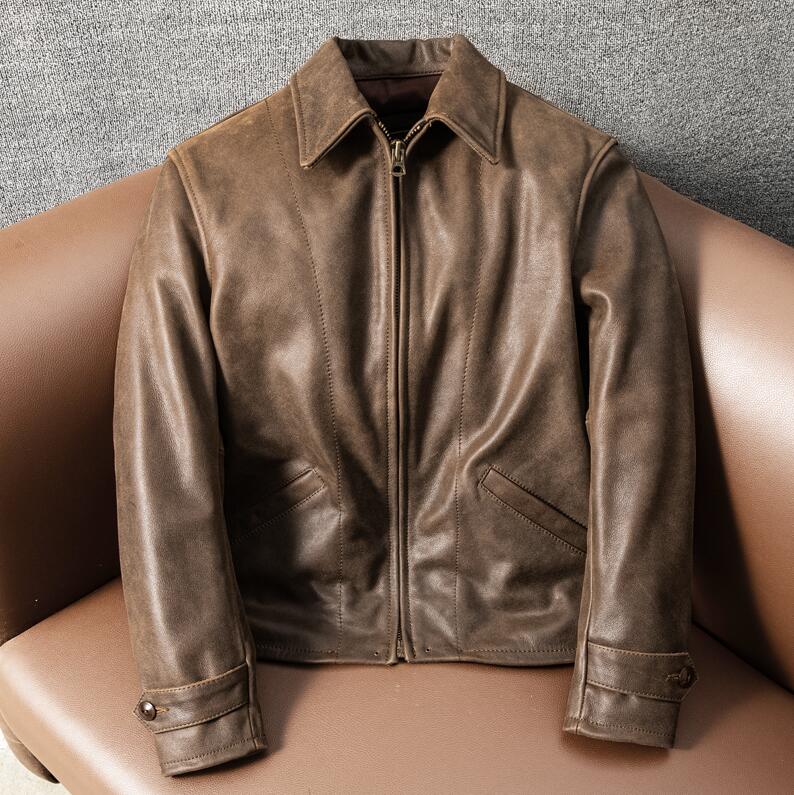 本革 メンズ レザージャケット 牛革 革 1940 上品 アメカジ｜lifeactive