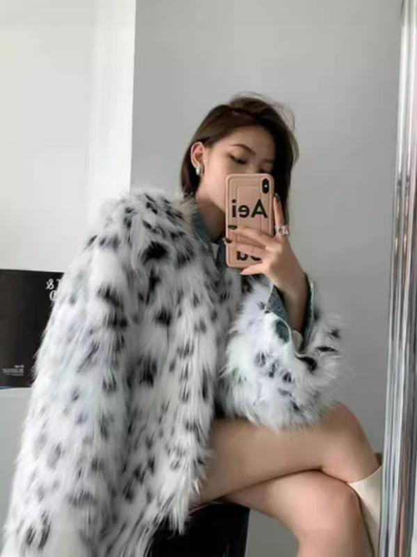 ポリエステル 普段使い 丸首 アウター ゆったり かわいい 大きいサイズ 厚手 防寒着 私服名媛風 長袖 あったか 欧米風 ァー 斑点 5,164円