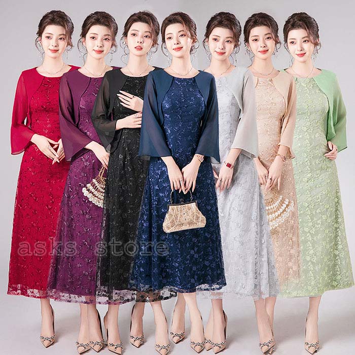 大きいサイズ ワンピース 40代 フレア袖 総レース 20代 上品 女性 イベント 結婚式 冬 二次会 秋 フォーマル 総柄 ドレス 発表会 パーティードレス 演奏会 お呼ばれ エレガント 夏 大人 花柄 50代 シースルー 30代 レディース 体型カバー レース フォーマルドレス 春 宴会
