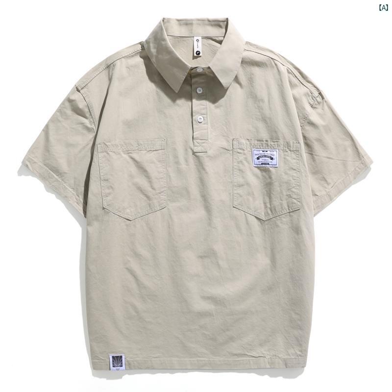 半袖 POLO アメリカ メンズ 夏 ワークウェア トップ ファッション ファッション メンズ コーデ シャツ シンプル たり