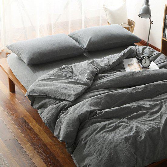 安眠 寝具 4点セット アレルギー対策 掛けふとんカバー セミダブル 掛け布団カバー シワになりにくい 夏 枕カバー フラットシーツ カラーバリエーション シーツ 模様替え ボックスシーツ 吸汗性 敷き布団カバー 綿 ダブル 高品質 シングル｜lifeactive