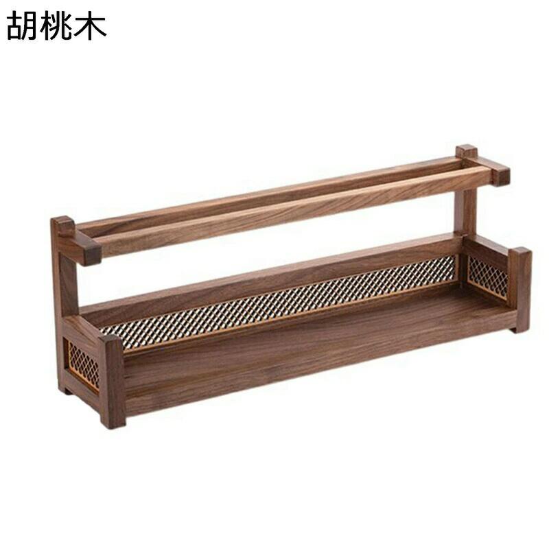 アンティーク棚 優勝杯納める 水呑みお盆 茶押し入れ ティーポット納める棚 中国風 黒胡桃木 茶杯ティーポット 調味料仕合わせ 木製お盆 和風 卓上取り片づける 茶器納める棚 小物置き 納める仕合わせ 和室 優勝杯かわき切る棚