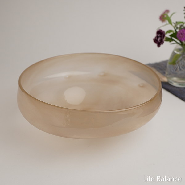 吹きガラス工房　Fuji321　ボウル（茶）