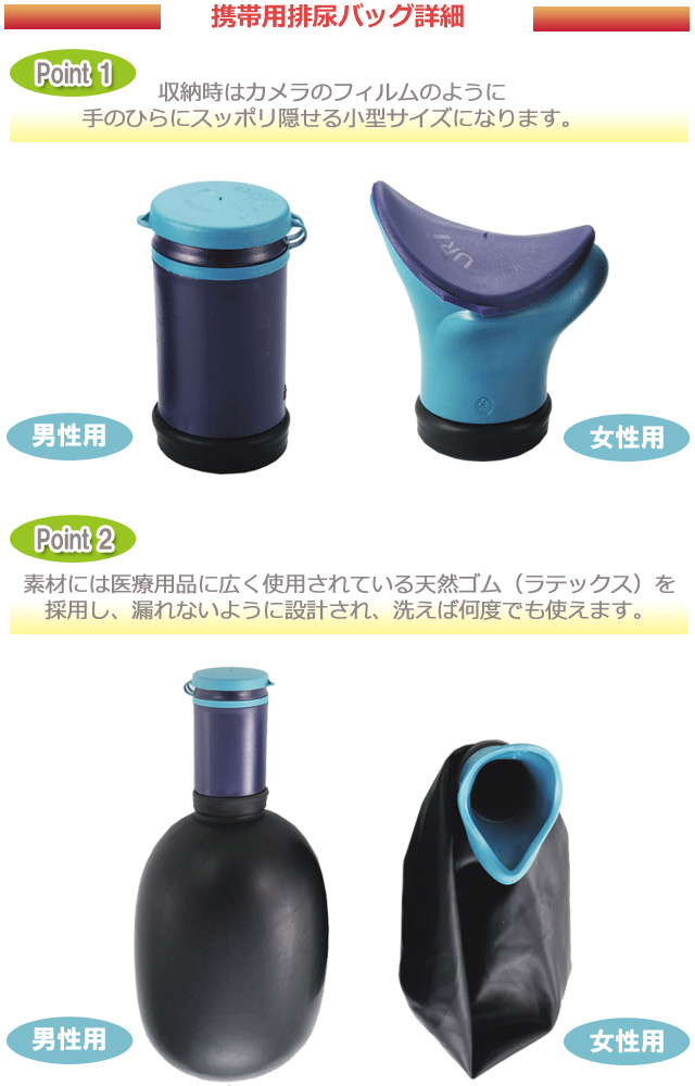 2021新商品 携帯用排尿バッグ 女性用 防災グッズ 簡易トイレ 非常用 防災 トイレ qdtek.vn