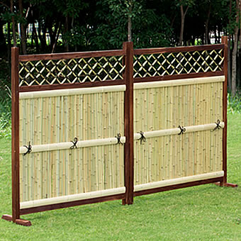 目隠し竹垣2枚組 横型 竹垣 フェンス 目隠しフェンス 隣家 衝立 屋外 ついたて Consyrsa Com