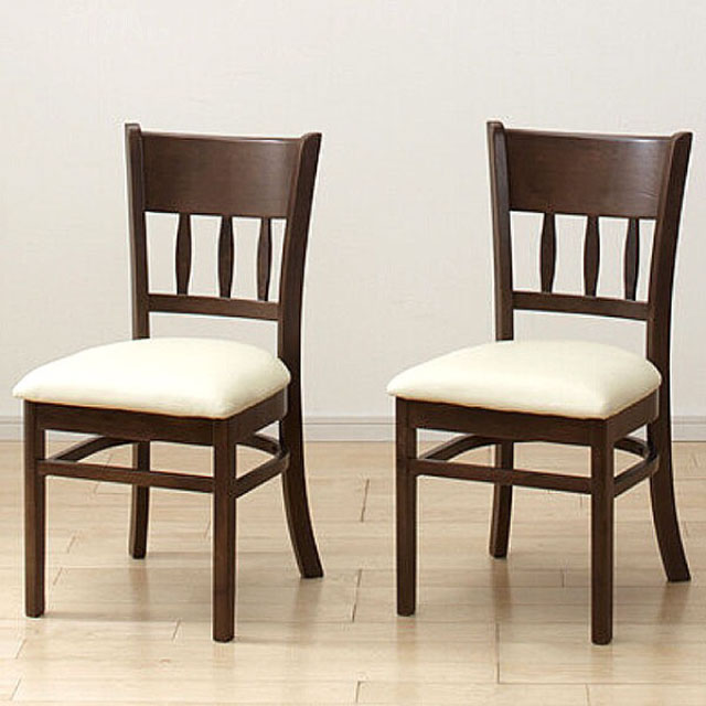 2脚セット【新品】ダイニングチェア　天然木　コンパクト　アウトレット 天然木ダイニングチェア 2脚セット【送料無料】 HH