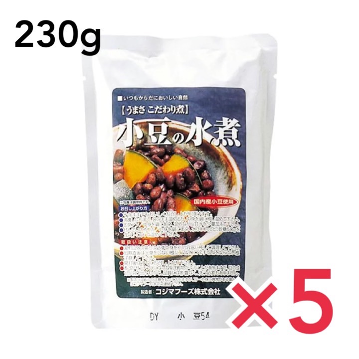 市場 コジマフーズ 230g ×5個セット 小豆の水煮