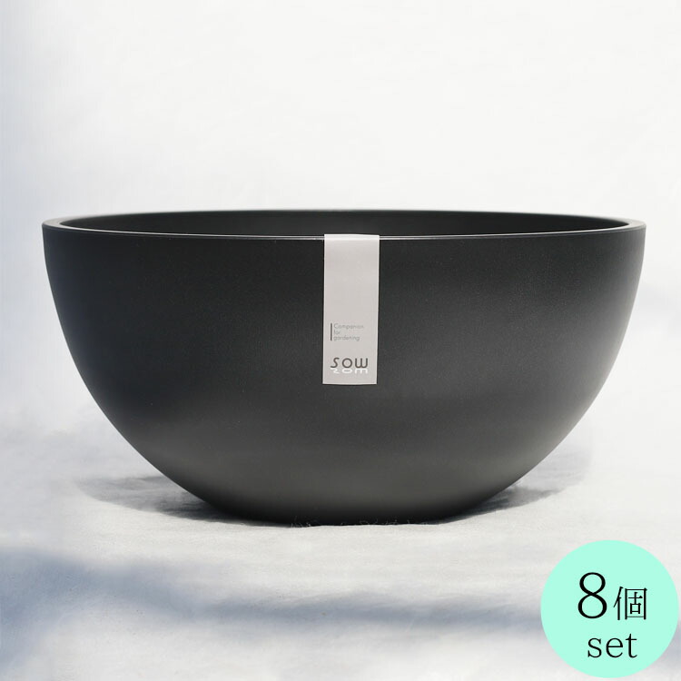 鉢取りまかなう 脂製 ソウ（SAW） どんぶり鉢 黒いこと（黒） φ25cm×H12糎（8号・8寸）【8個入】