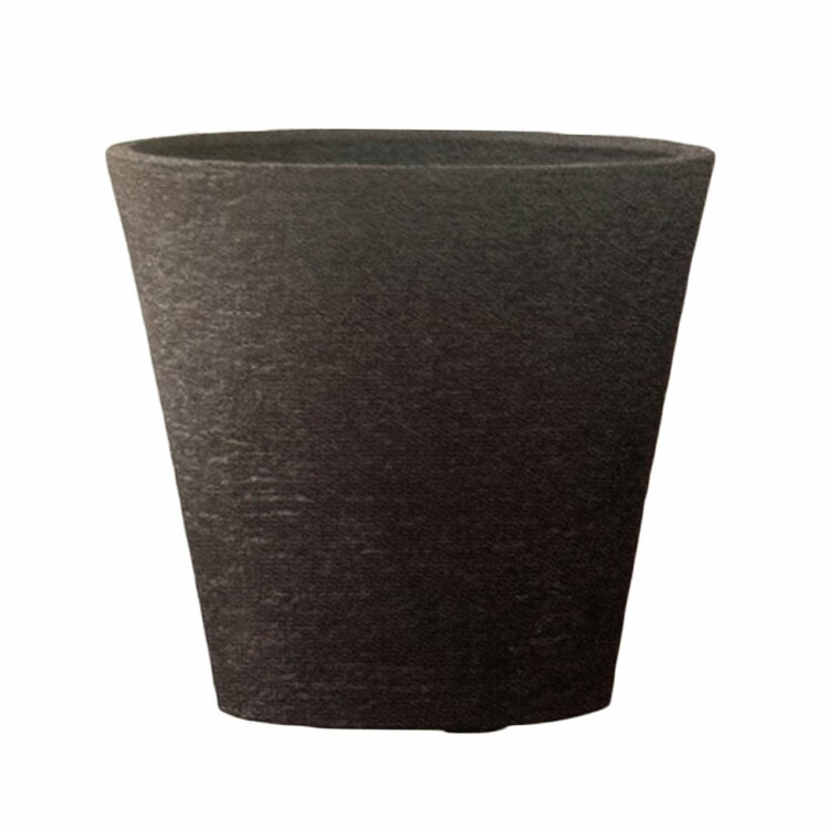 鉢 大型 軽さ 新原料品ポリストーンライト ビアス 益荒男 ラウンド 黒いこと（黒）φ31cm×H29珊（10号）