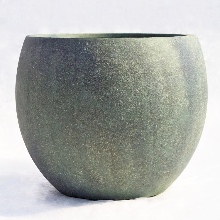 植木鉢 軽量大型 FRP製 バンドール ボール カッパーグリーン（銅緑）/ φ31cm×H27cm（10号）