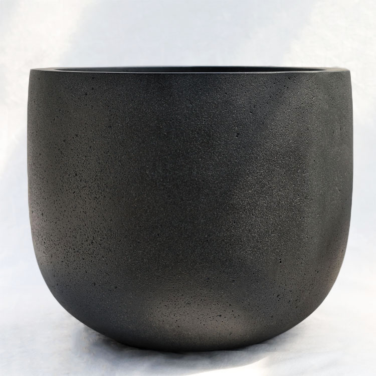 植木鉢 軽量大型 FRP製 プラスター Uポット ブラック（黒）φ45cm×H38cm（15号） 19,800円