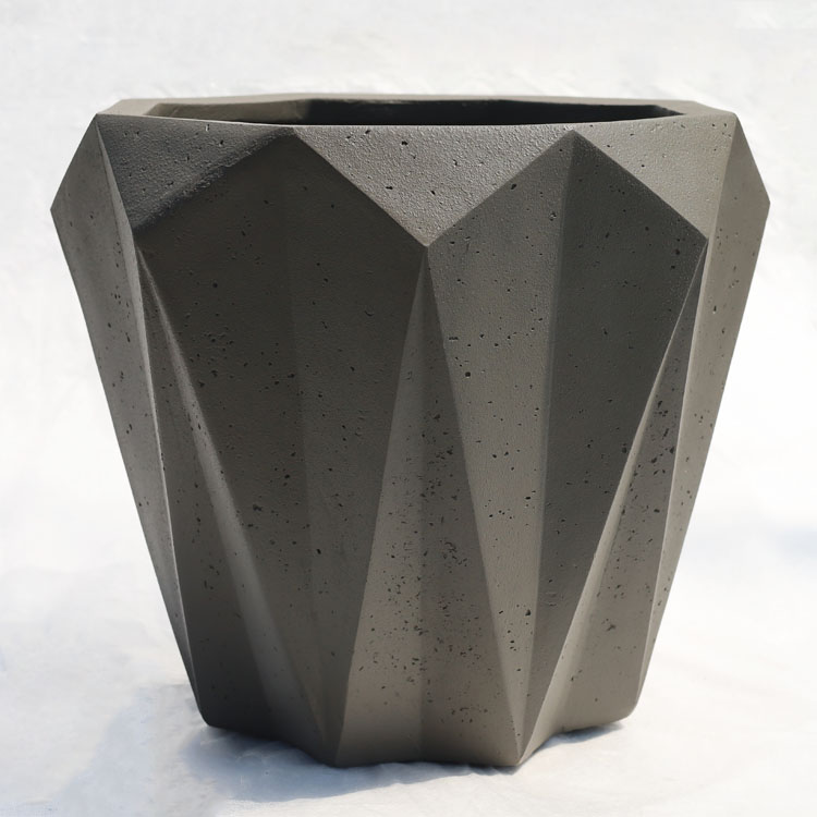 鉢 大型 軽さ FRP製 オクタジオ（OCTAGIO） 御機嫌中核グループ マキ芸術（赤銅色・茶） φ37cm×H32糎（12号・12寸）