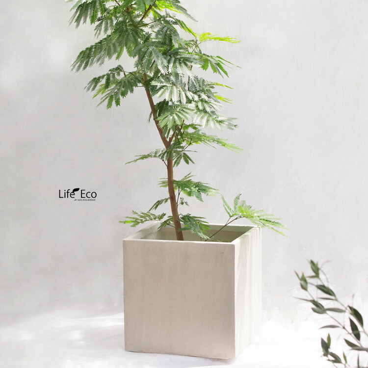 店 植木鉢 大型 軽量 エイリアス キューブ ウォッシュグレー 50cm×H41cm 17号 fucoa.cl