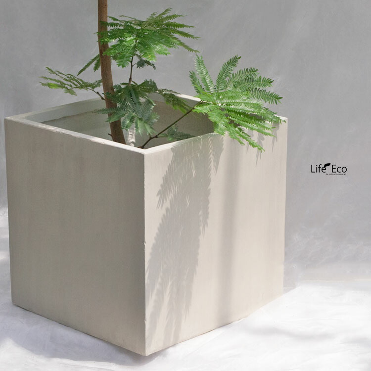 店 植木鉢 大型 軽量 エイリアス キューブ ウォッシュグレー 50cm×H41cm 17号 fucoa.cl