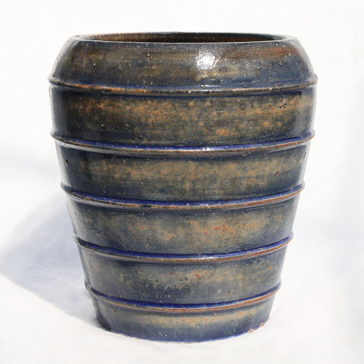 植木鉢 大型 釉薬陶器製 グロス(GLOSS) ジャー ブルー(青) φ30cm×H34cm(10号・10寸)|ライフエコショップ 店