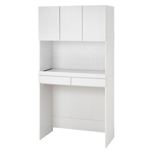 萩原 キッチンラック ホワイトウォッシュ RCC-1633WS-BS