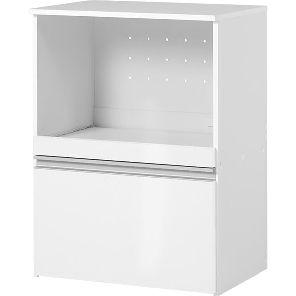 萩原 キッチンカウンター 収納庫タイプ ホワイト VKC-7141WH
