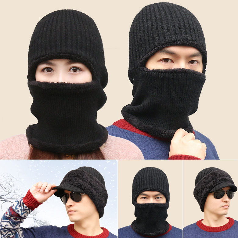 楽天市場】バラクラバ ニット帽 フェイスマスク一体型 メンズ