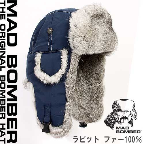 304NVY MAD BOMBER hat ロシア帝国かぶり笠 マッドボンバーハット ラビットファー100％ かぶり笠 スキーの板かぶり笠 亜米利加ブランド名  防寒用 ボンバーハット 飛行士旗がしら 獣の皮 冬かぶり笠 旗がしら レディース メンズ 耳あて付き添い人かぶり笠 赤ちゃん大きさ XXL大きさ ビックサイズ