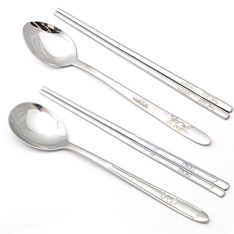 スプーンと箸セット ステンレス食器 韓国雑貨 スプーン 箸 セット食器 衛生的 便利 子供用 今ダケ送料無料