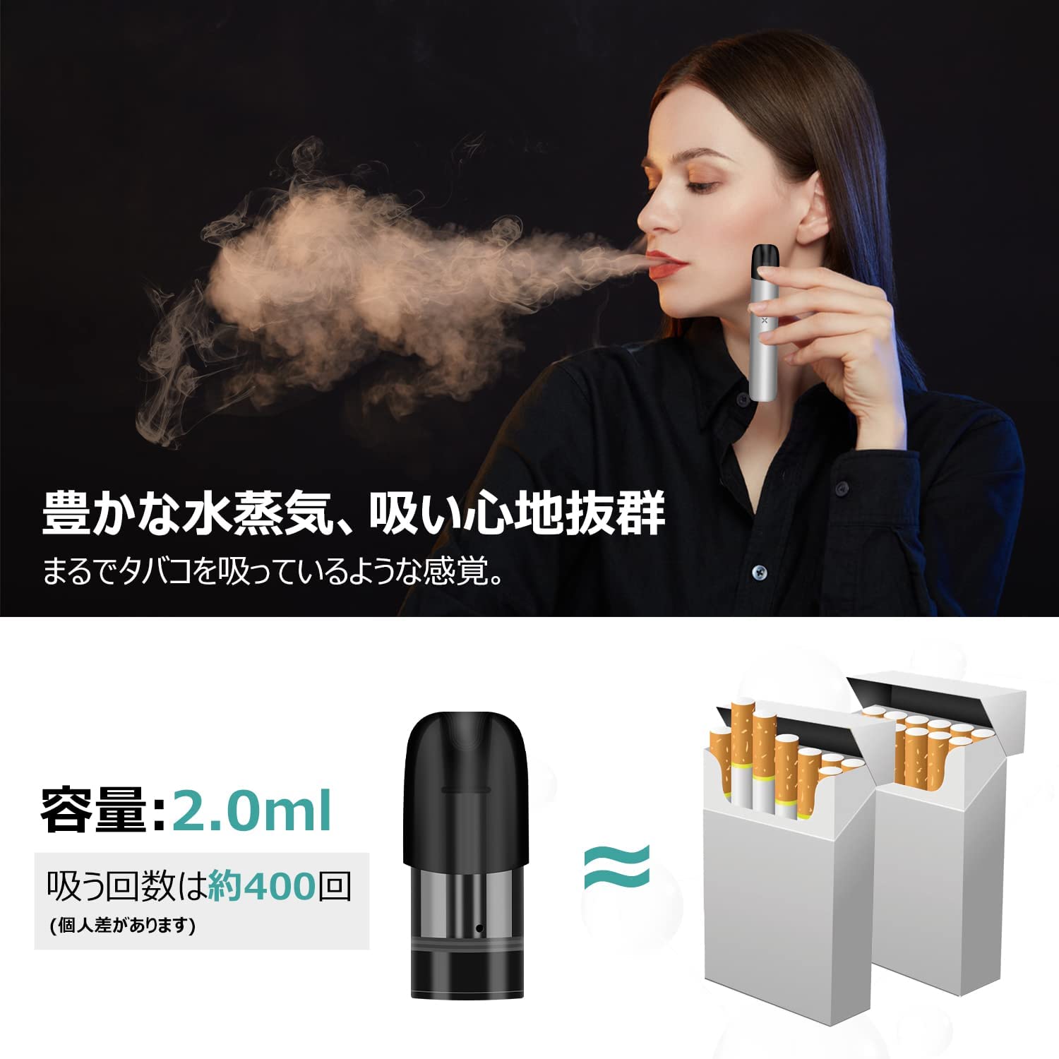 SALE／98%OFF】 電子タバコ 交換フレーバー 互換カートリッジ Pod RELX交換用ポッド ミントメンソール 2.0ml 4個入り 爆煙  ニコチン無し タ