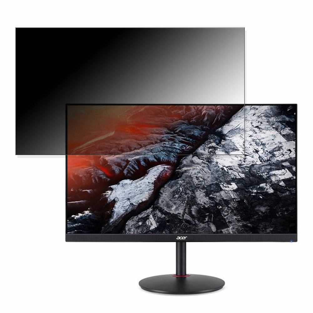 Acer XV252QFbmiiprx 向けの 24.5インチ 16:9 覗き見防止 プライバシーフィルター ブルーライトカット 保護フィルム 反射防止 タブ・粘着シール式