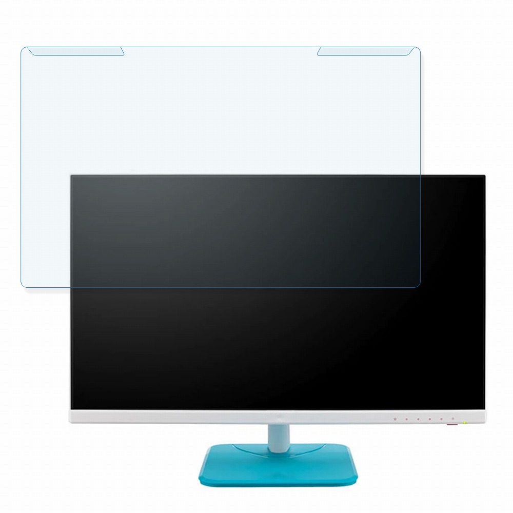 取り外し簡単 ViewSonic VA2456-MIKU 23.8インチ 16:9 向けの ブルーライトカット フィルター 光沢仕様 液晶保護 プロテクター