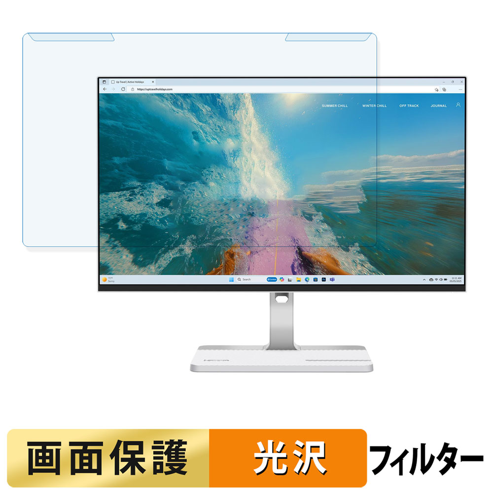取り外し簡単 Lenovo L24D-4C ブルーライトカット フィルター 光沢仕様 液晶保護 プロテクター