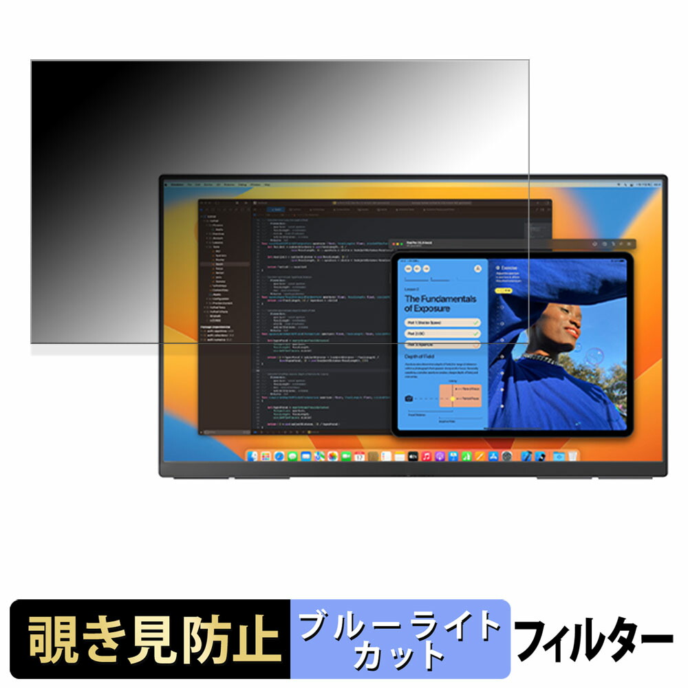 InnoView モバイルモニター PM608 覗き見防止 プライバシーフィルター ブルーライトカット 保護フィルム アンチグレア タブ・粘着シール式