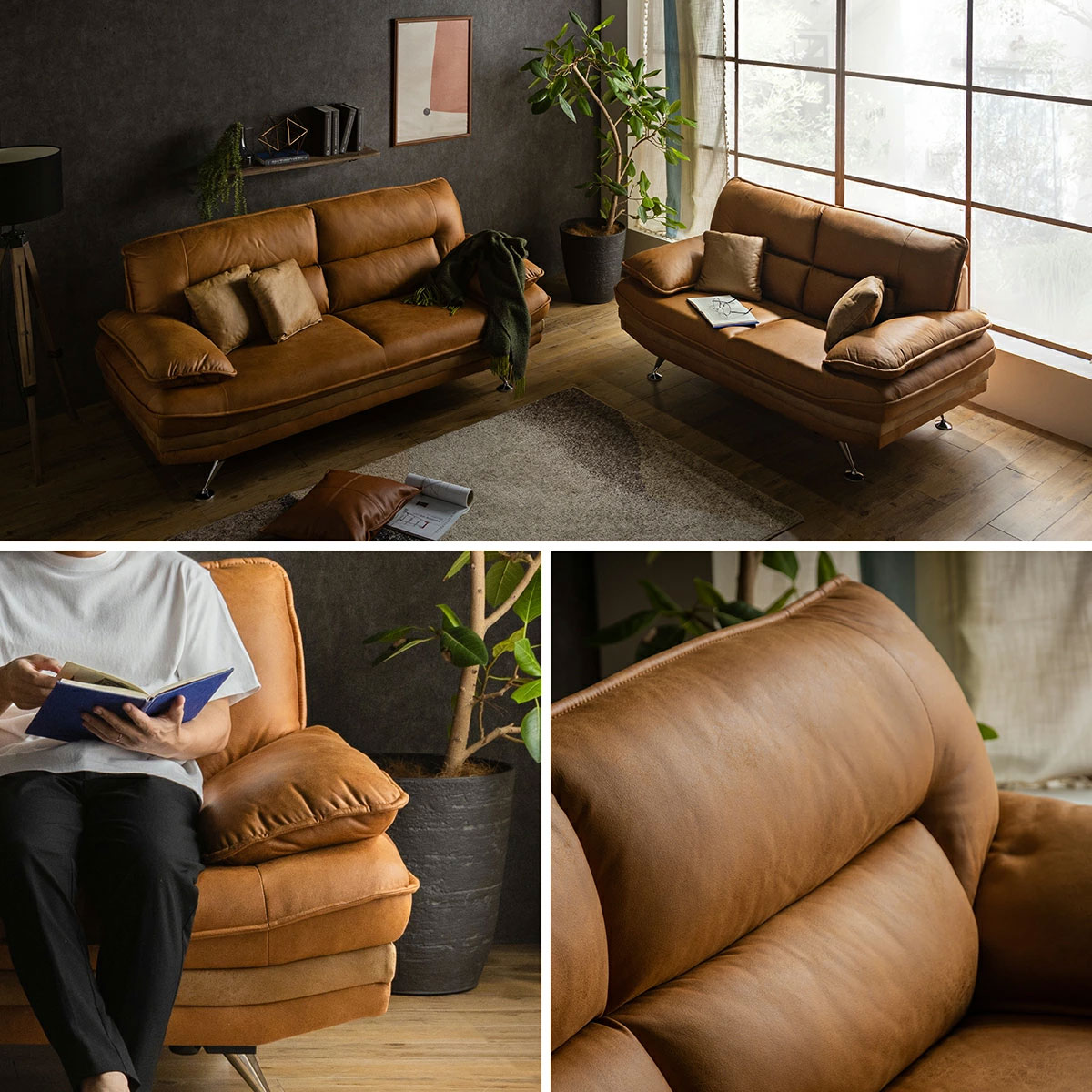 ソファ 3人掛け 3Pソファー ローソファー 高級 SOFA 大型 新素材