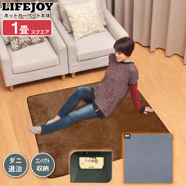 70％OFF】 LIFEJOY ホットマット 木目調 ホットカーペット FM121C