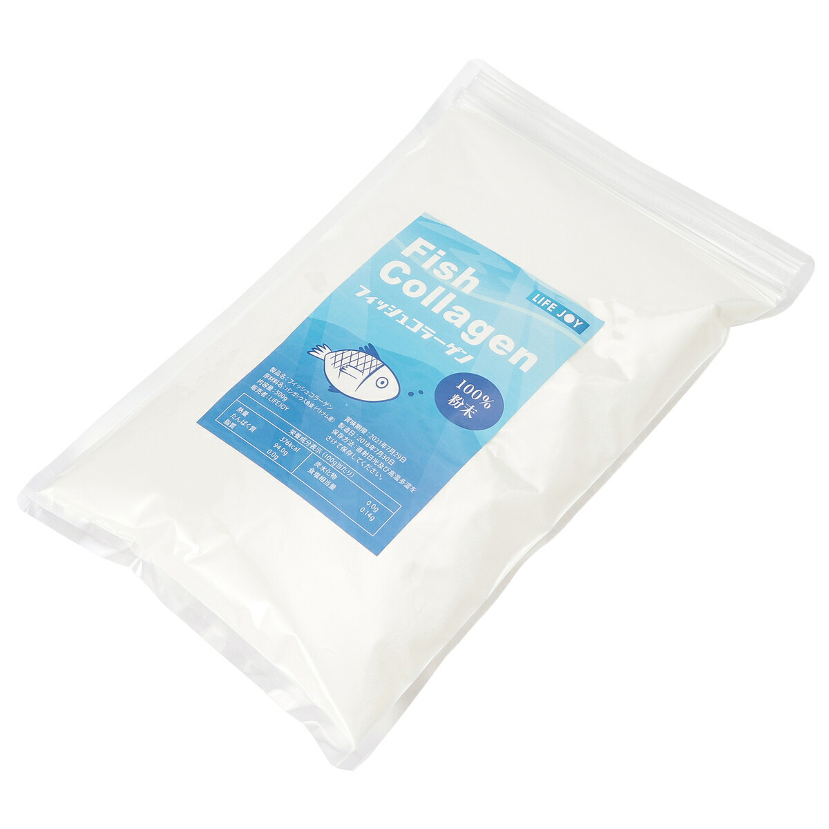 楽天市場 低分子フィッシュコラーゲン 100 粉末 500g 平均分子量は約4 000 低臭タイプ 国内加工品 Life Joy 楽天市場店
