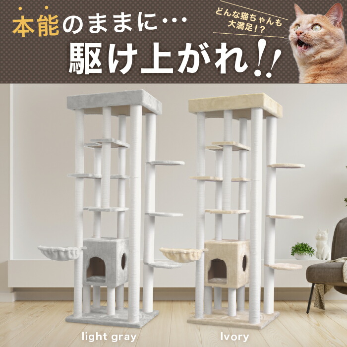 男女兼用 キャットタワー Pecola 高さ198cm 猫タワー キャット タワー ツリー 猫 Cat 猫用品 爪とぎ ペット 多頭飼い 頑丈 据え置き 落下防止柵 大型 ハンモック キャットハウス ねこ にゃんこ おしゃれ 安心設計 低ホルム Fucoa Cl 男女兼用 キャットタワー Pecola 高さ198cm 猫タワー キャット タワー ツリー 猫 Cat 猫用品 爪とぎ ペット 多頭飼い 頑丈 据え置き 落下防止柵 大型 ハンモック キャットハウス ねこ にゃんこ おしゃれ 安心設計 低ホルム Fucoa Cl