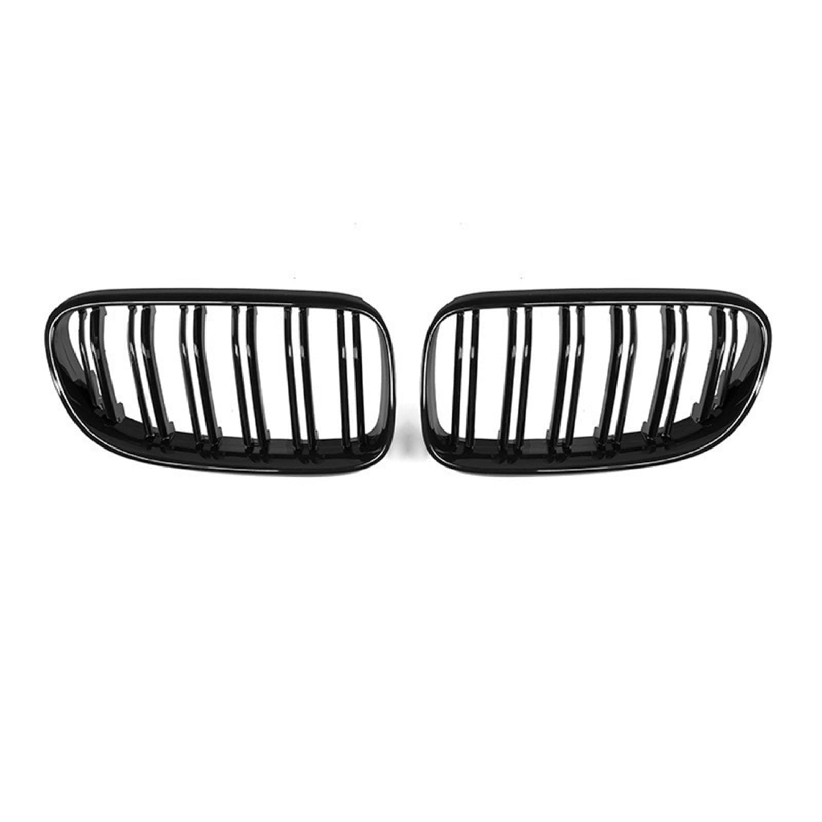 フロントグリルカ For BMW 3 シリーズ E92 E93 2010-2013 用、1 ペア車のフロントグリルバンパーグリルキドニーレーシンググリル、グロスブラック