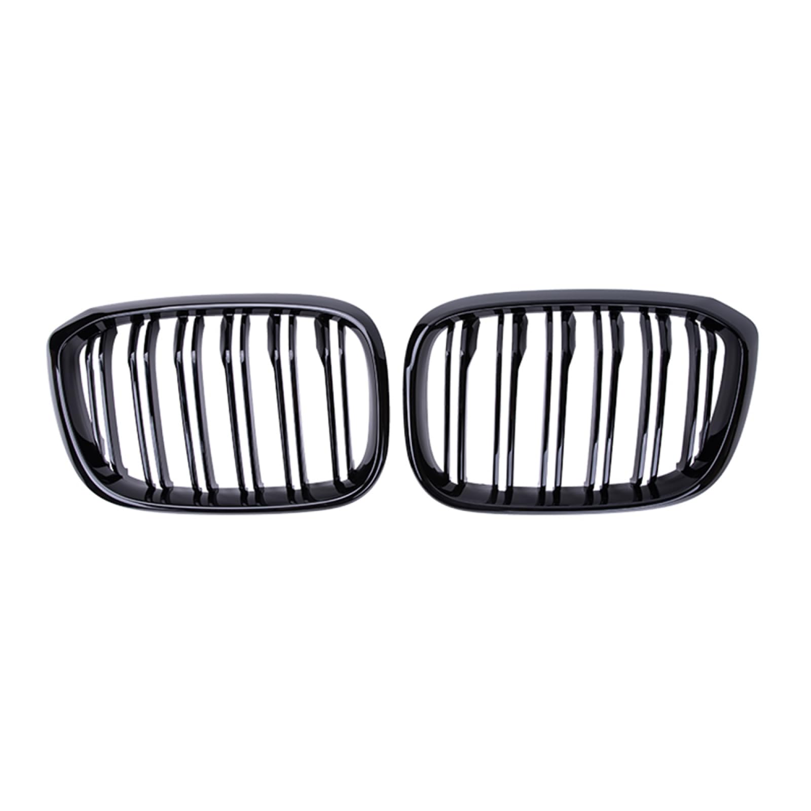 フロントグリルカ For BMW X3 G01 G08 2019-2021 用、1 ペアダブルスラットグリル車フロントバンパー腎臓グリルレーシンググリル