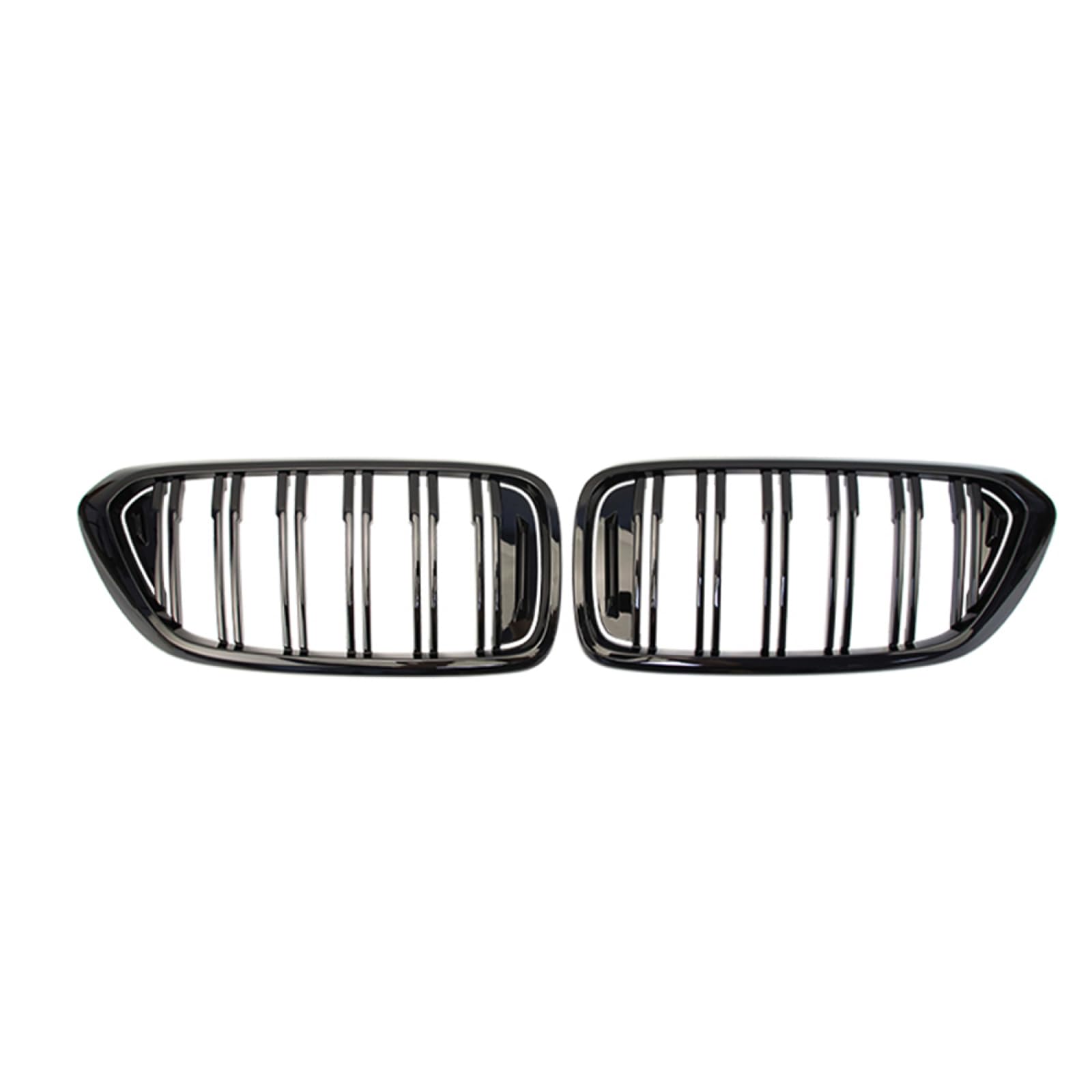 フロントグリルカ For BMW 6 シリーズ GT G32 2018-2020 用、1 ペアダブルスラット ABS グリル車フロント腎臓グリルフードレーシンググリル、グロスブラック|lifeoneショップ