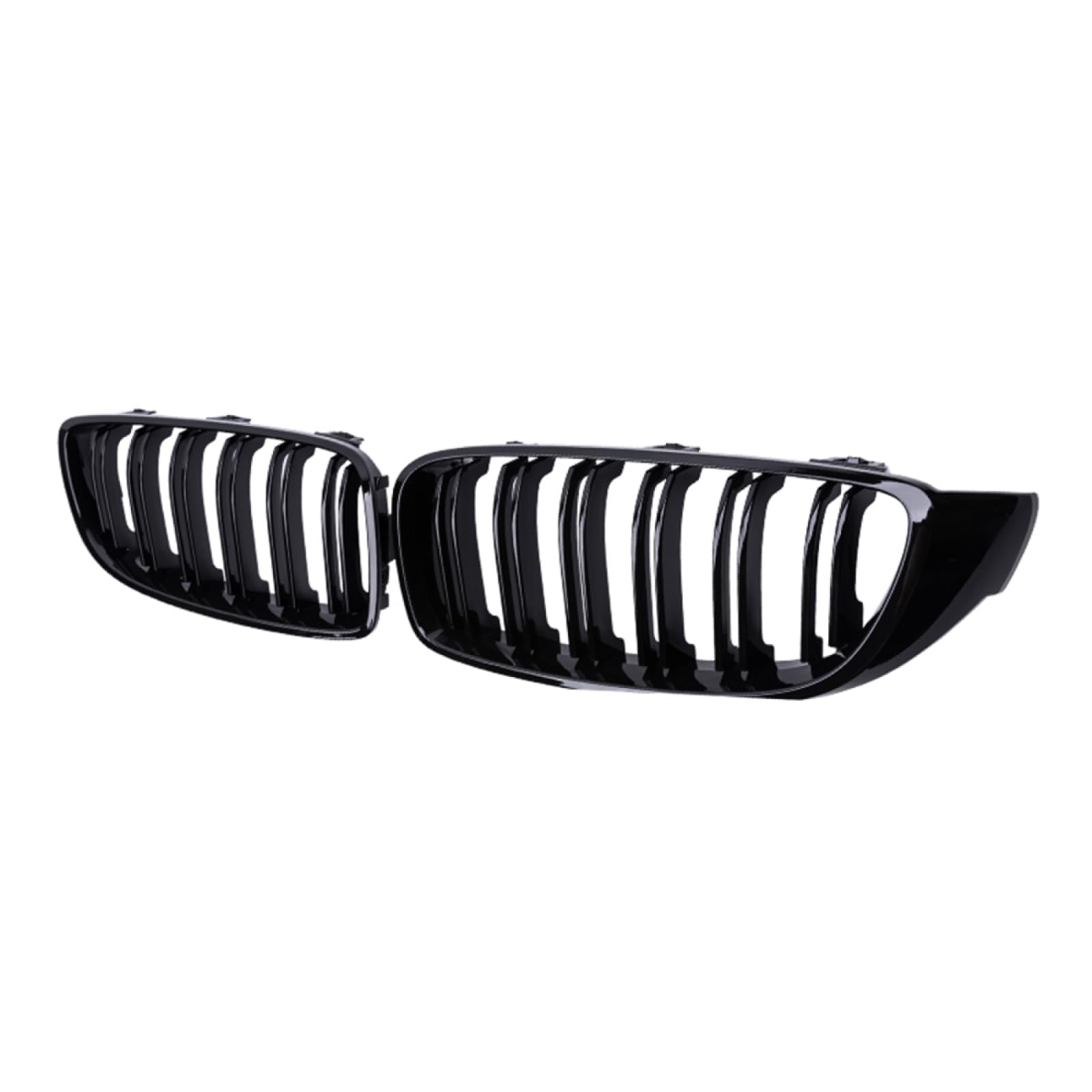 フロントグリルカ For BMW 4 シリーズ F32 F33 F36 M3 F80 M4 F82 2012-2018 用、グロス Balck デュアルスラット M スタイル車フロントバンパーグリル、グロスブラック|lifeoneショップ