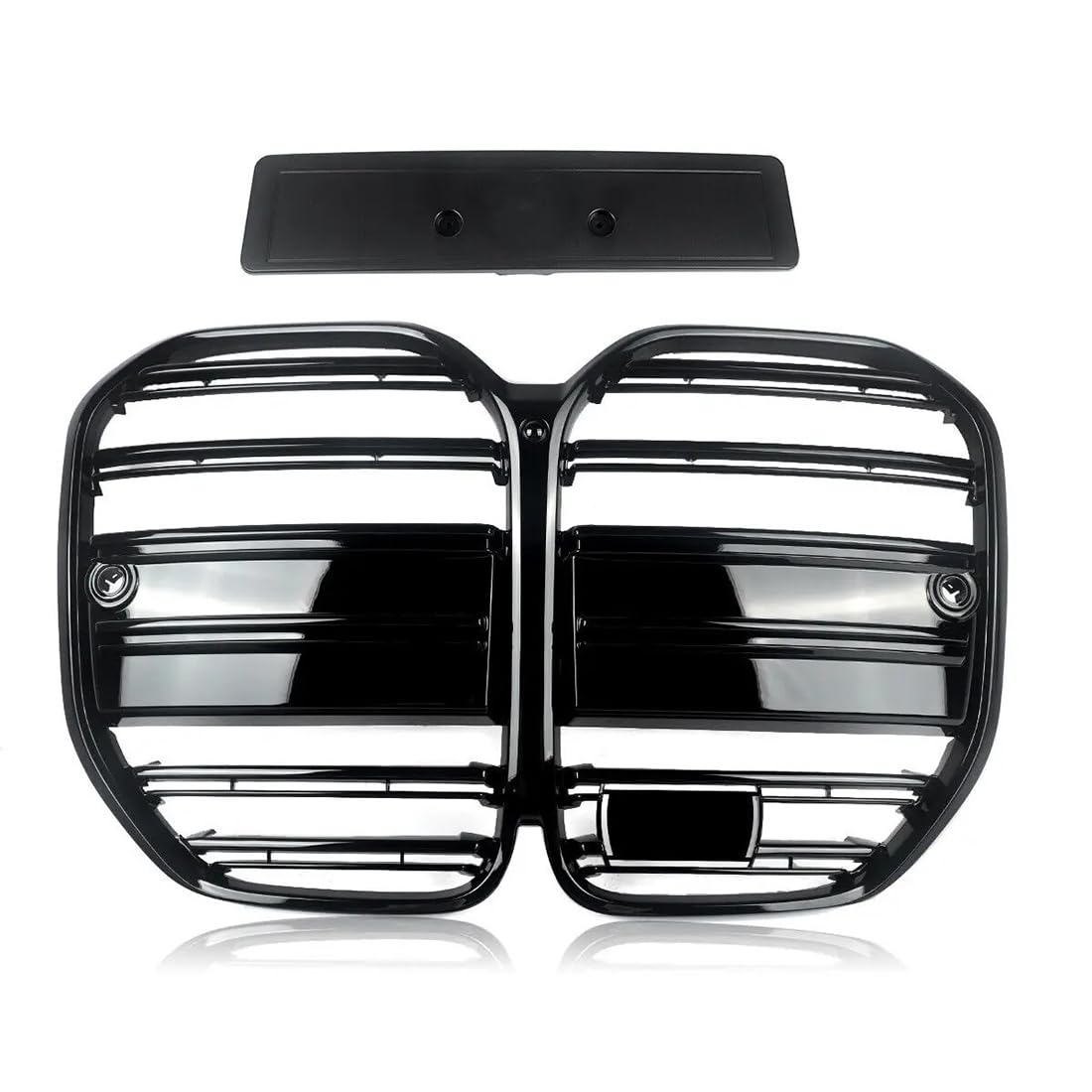 フロントグリルカ for BMW 4 シリーズ G22 G23 2021-2023 用、グロスブラックキドニーグリルグリル 1 個