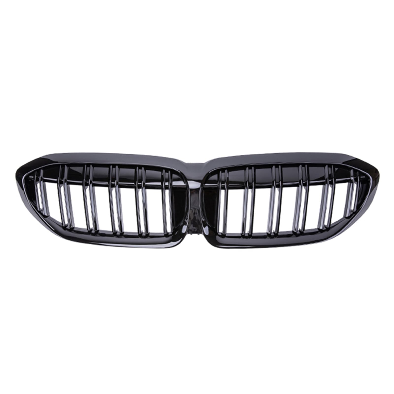 フロントグリルカ For BMW 3 シリーズ G20 G21 2019-2022 用、1 個グロスブラックダブルスラット車フロント腎臓グリルグリル 51138072085