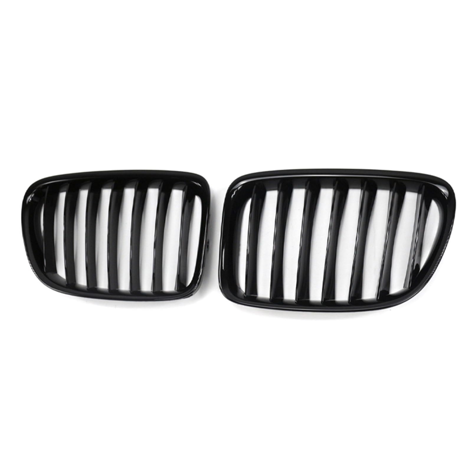 フロントグリルカ For BMW X1 E84 2010-2015用、シングルスラットレーシンググリル車フロントバンパーグリルキドニーグリル光沢のあるブラックグリル|lifeoneショップ