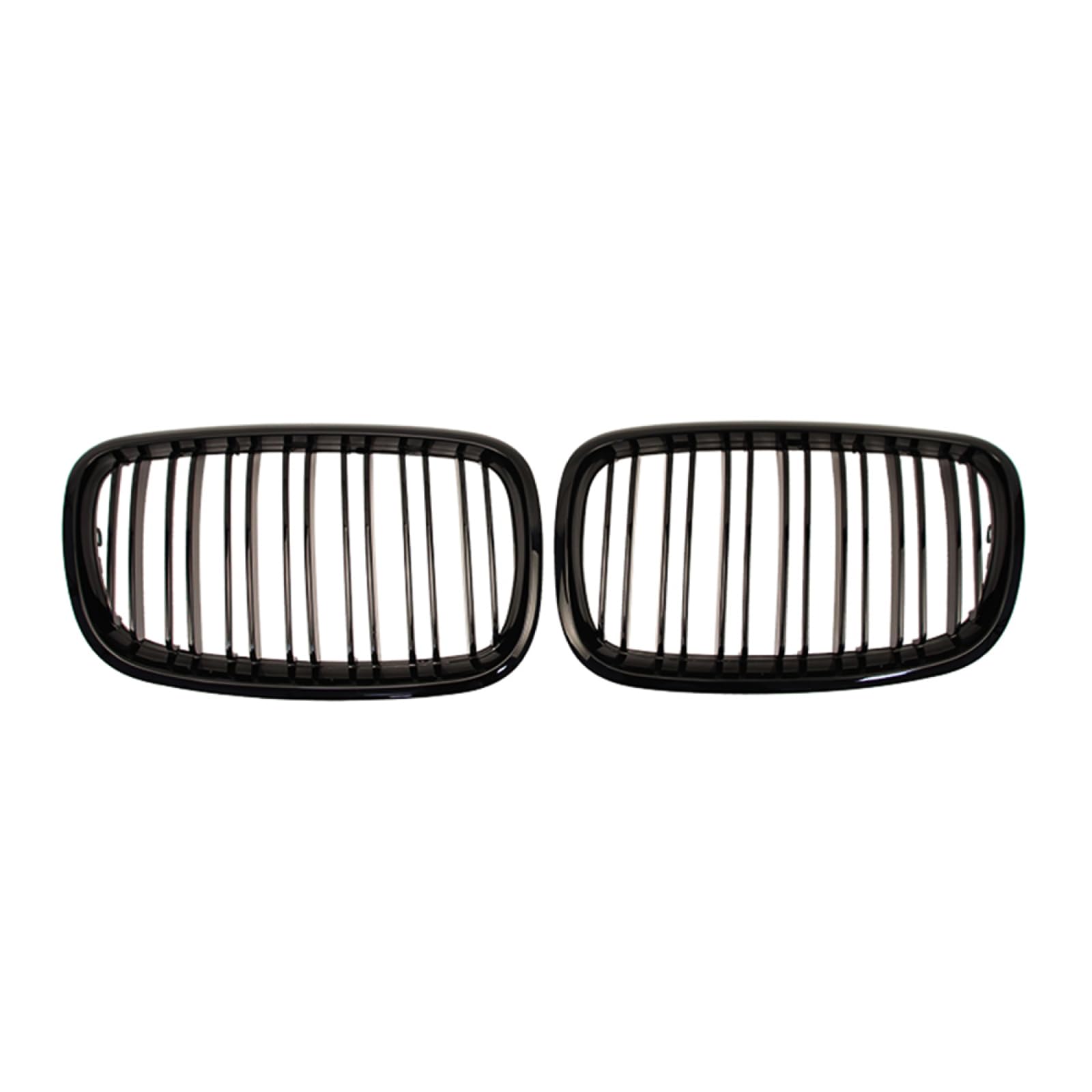 フロントグリルカ For BMW X5 X6 E70 E71 2008-2013用、1ペアデュアルスラットグリル車フロント腎臓グリルグリルフードバンパーグリル、グロスブラック|lifeoneショップ