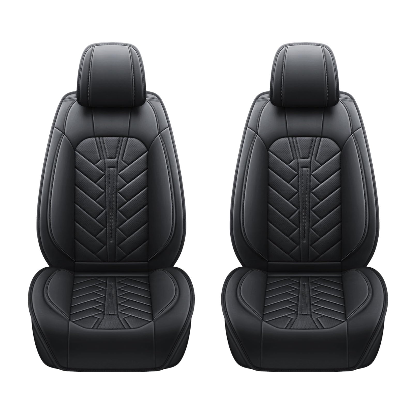 に適用スズキ スペーシア MK32S MK42S MK33V MK53S MK54S MK94S 車 シートカバー 車 座布団 全天候型 レザー素材 通気 汚れ防止 磨耗に強い 滑り止め 吸湿 運転席 助手席 種専用設計 取付簡単(黒 2人乗り)