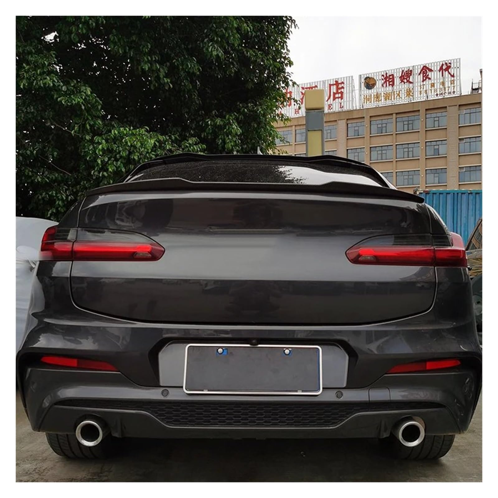 BMW X4 G02 2018 2019 2020 2021 2022用トランクスポイラー ABSリアウイング 光沢ブラックまたはカーボンファイバールック ボディキット カー ZJXSXBPHO(光沢ブラック)｜lifeoneショップ