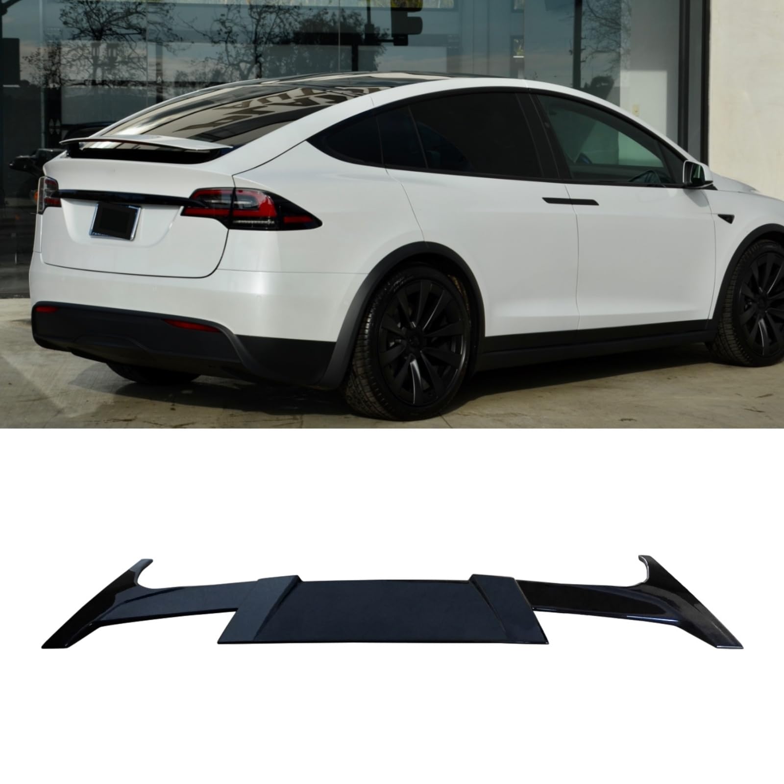 ルーフスポイラー 2016-2025 テスラ MODEL X 専用設計 カスタムパーツ リヤスポイラー トランクスポイラー リアアンダースポイラー ABS製 塗装済み 艶消し黒|lifeoneショップ