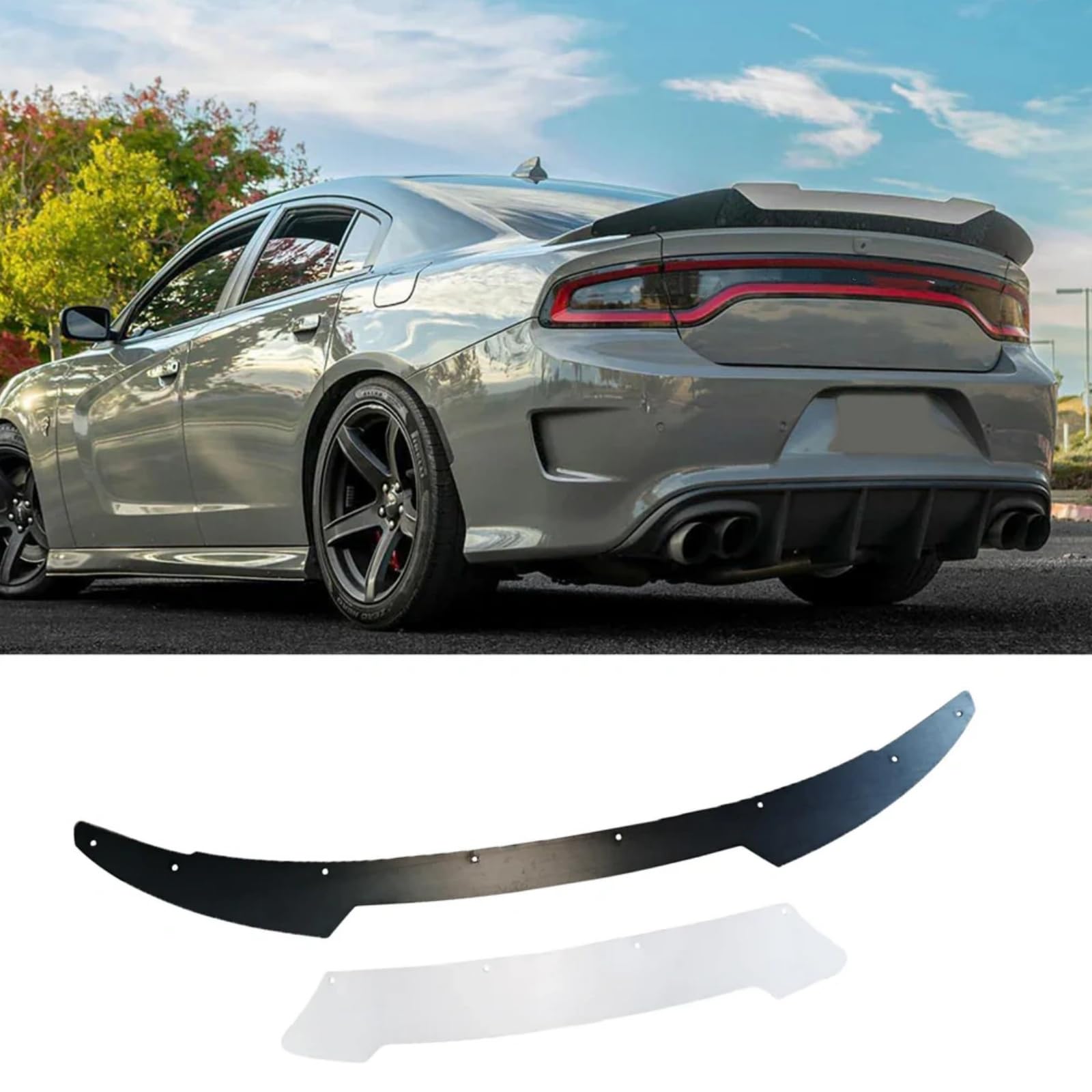 リアスポイラー 2015-2024 ダッジ チャージャー SRT スキャットパック ヘルキャット リアウィングー 艶あり黒 ABS製 塗装済み トランクスポイラー リアアンダースポイラー｜lifeoneショップ