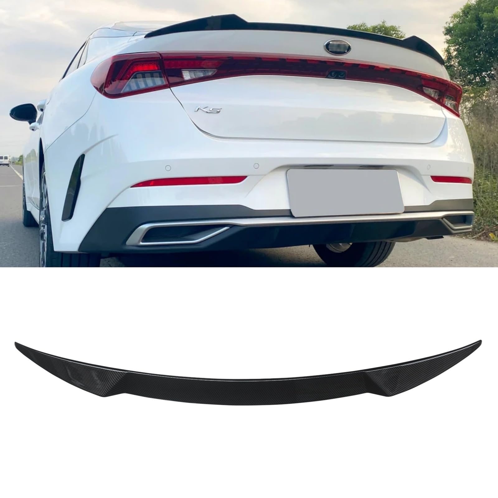 KIA K5 リアスポイラー 2021-2024 LX LXS GT 車種専用 リアウイング トランクスポイラー リアアンダースポイラー カーボン調 ABS製 塗装済み 11,971円