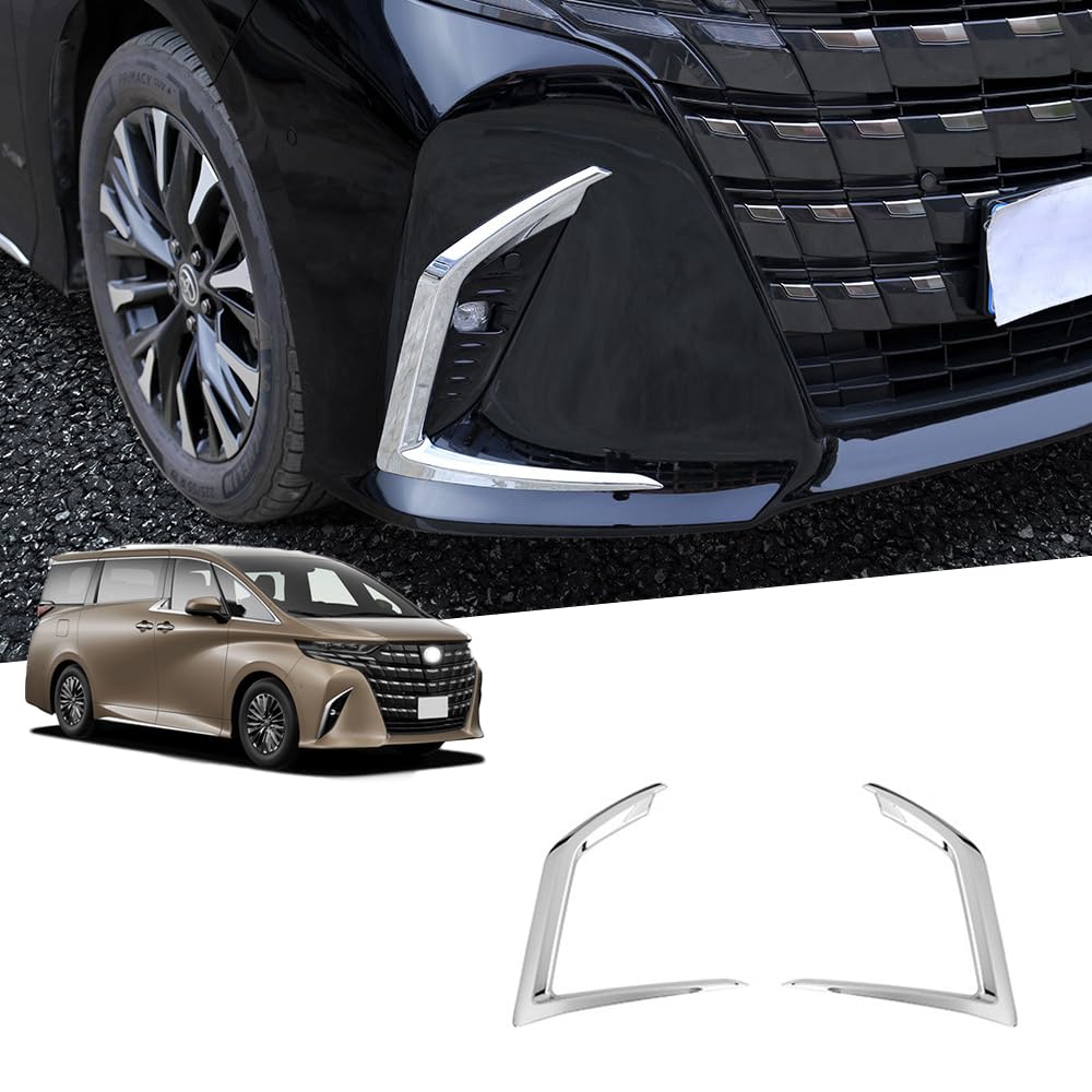 新型 アルファード40系 Alphard 40系（2023年6月~現行）カスタムパーツ フロントフォグランプアイブロウ フォグランプフレーム フロントバンパー ABS素材 車種専用設計 傷防止 耐摩耗性 保護性 取り付け簡単 アルファード40 アクセサリー