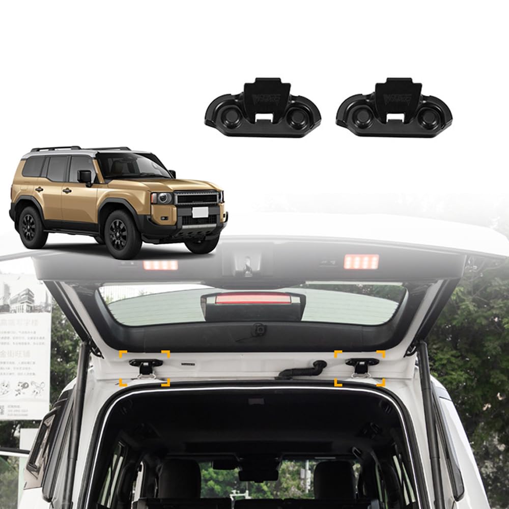 新型 ランドクルーザー250 ランクル250 TRJ250W GDJ250W （2024年4月～現行）自動車部品 トランクドア保護カバー テールゲートネジカバー テールゲートダストカバー改造アクセサリー ABS素材 車種専用設計 傷防止保護 粘着剤付き裏地取り付け 2個