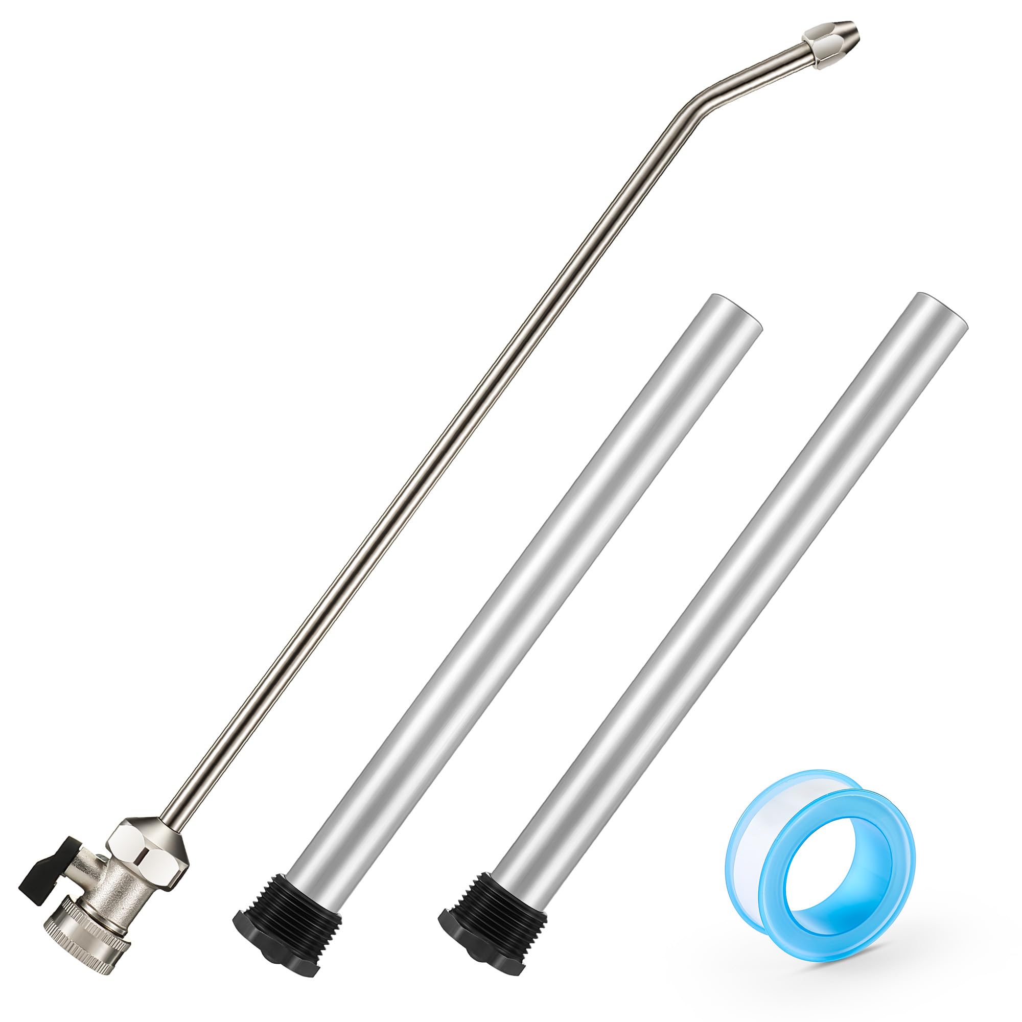RV給湯器タンクリンサーとアノードロッド RV温水タンクフラッシュワンド 標準GHT3/4ガーデンホーススレッド付き RV給湯器フラッシュクリーンキット 堆積物とスケールを流すための4個