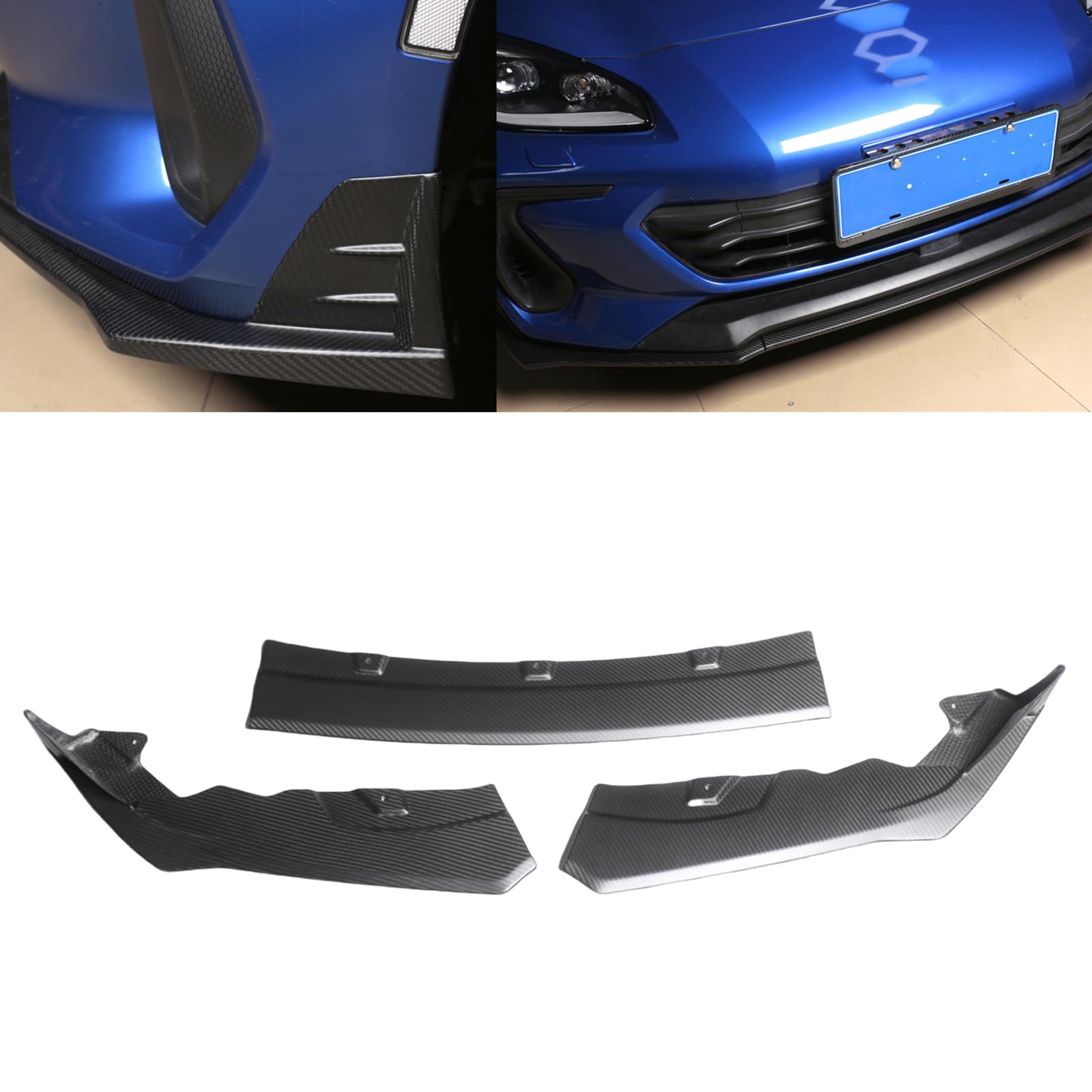 スバル BRZ 2022-2025用カーボンファイバーフロントバンパー下部スポイラーリップスプリッターキット｜lifeoneショップ